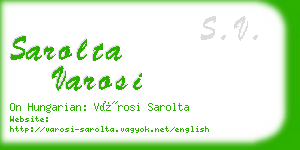 sarolta varosi business card